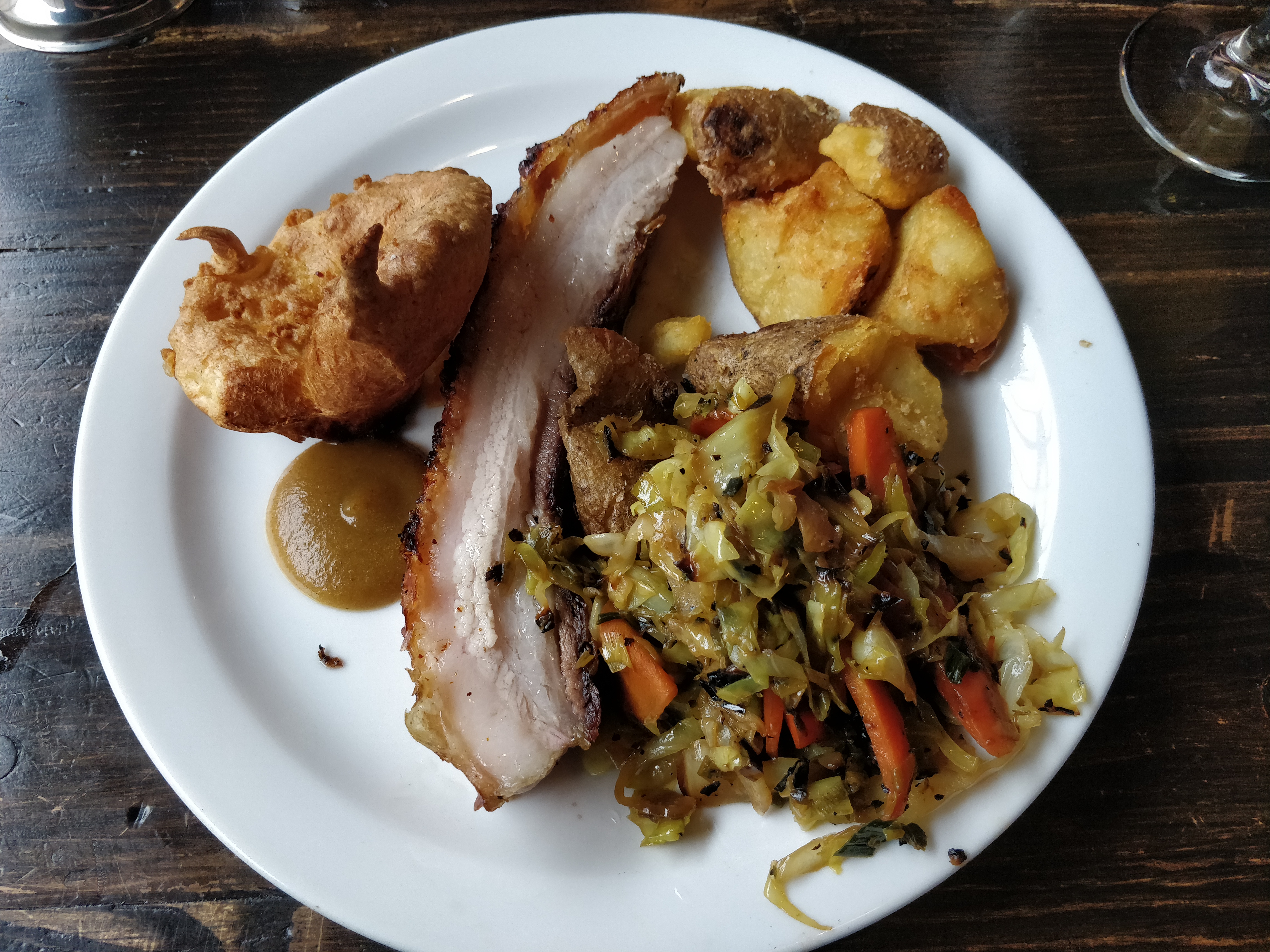 My roast dinner without the extra gravy that I paid for.